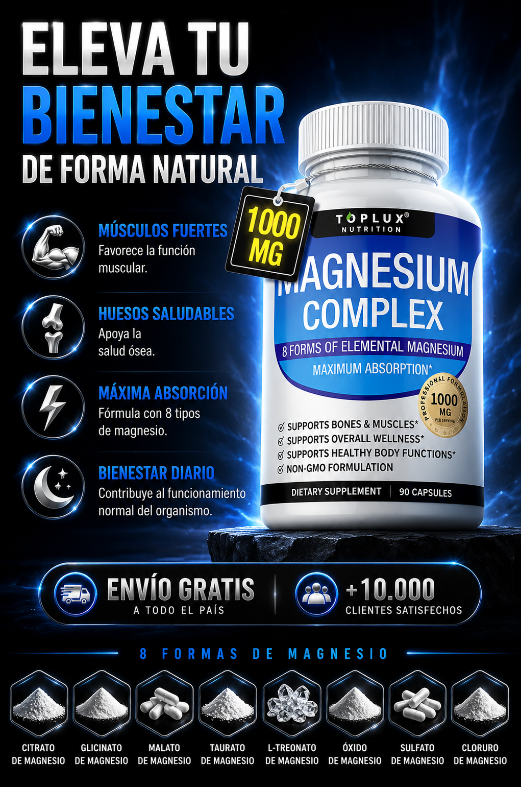 MagneLux™ Para Dormir Mejor, Bajar el Estrés, y Recuperar tus Músculos Mas Rápido