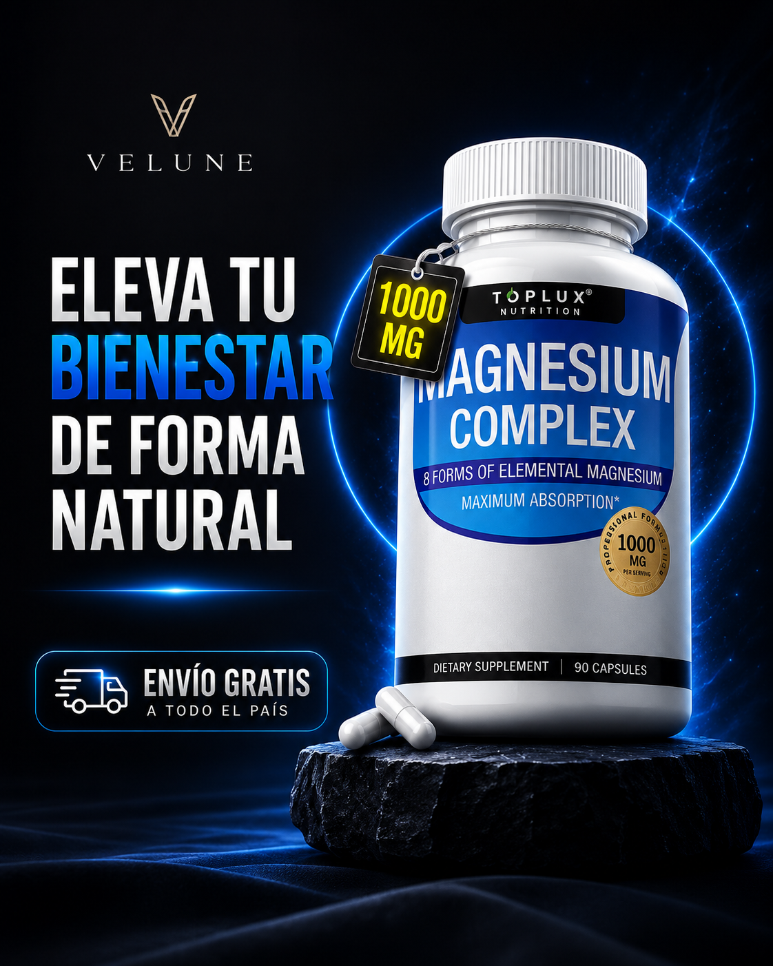 MagneLux™ Para Dormir Mejor, Bajar el Estrés, y Recuperar tus Músculos Mas Rápido