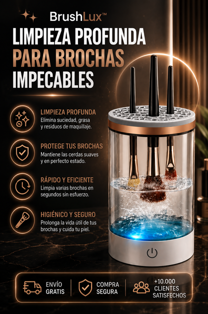 BrushLux™ Limpiador Eléctrico de Brochas