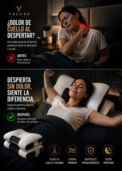 CerviRest™ – Almohada Cervical Ergonómica que Alivia la Tensión del Cuello