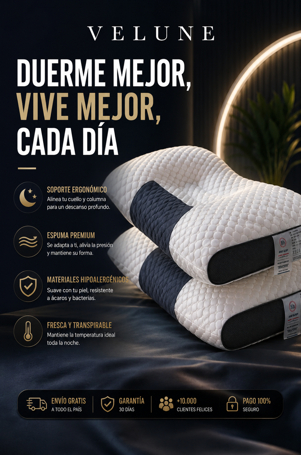 CerviRest™ – Almohada Cervical Ergonómica que Alivia la Tensión del Cuello