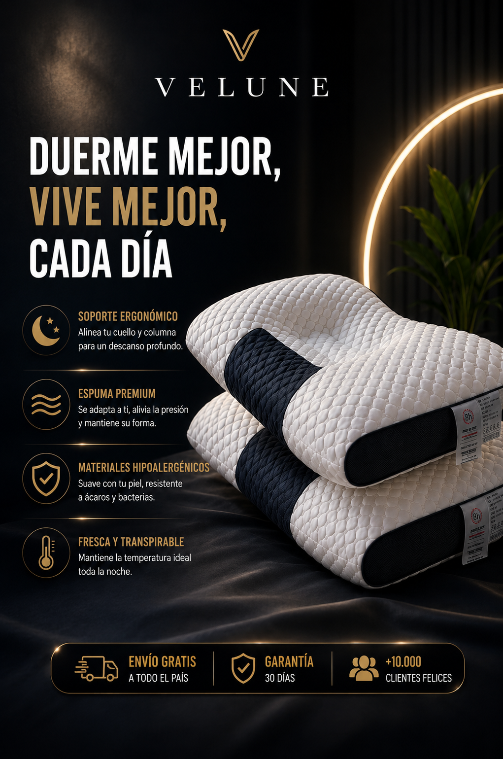 CerviRest™ – Almohada Cervical Ergonómica que Alivia la Tensión del Cuello